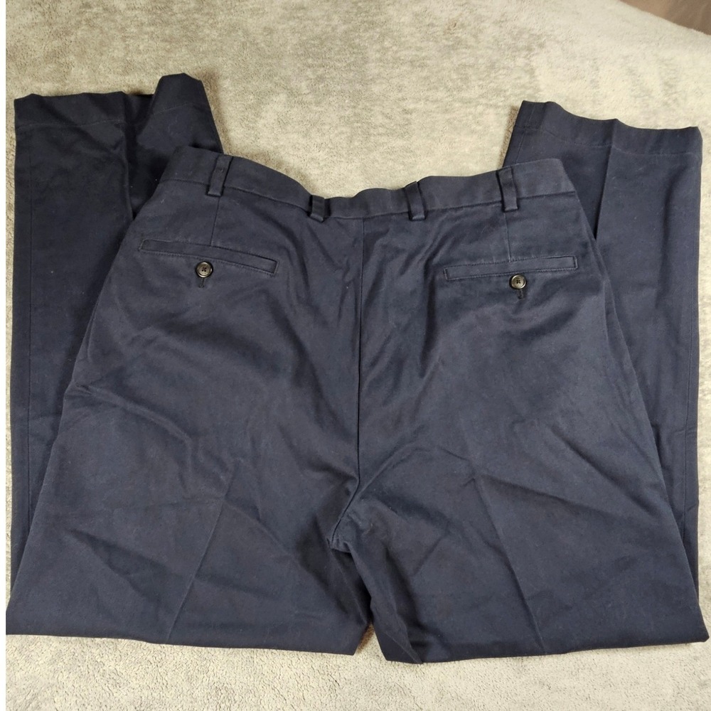 Brooks Brothers Advantage Chino Hudson Navy Blue‎ Cotton Pants Mens 36x30